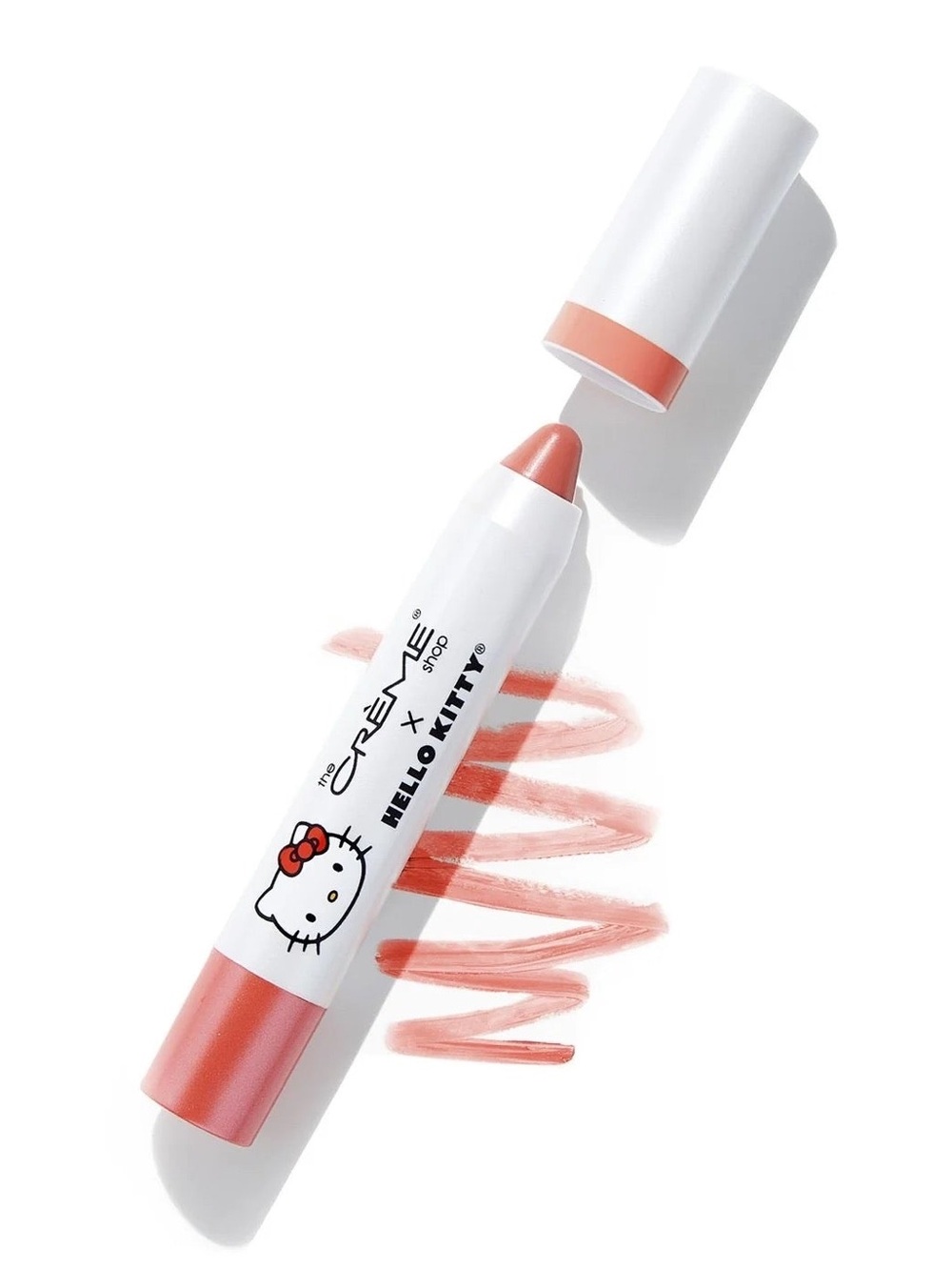The Creme Shop Hello Kitty Peach Pout Twist-Up Lip Crayon in Peach new